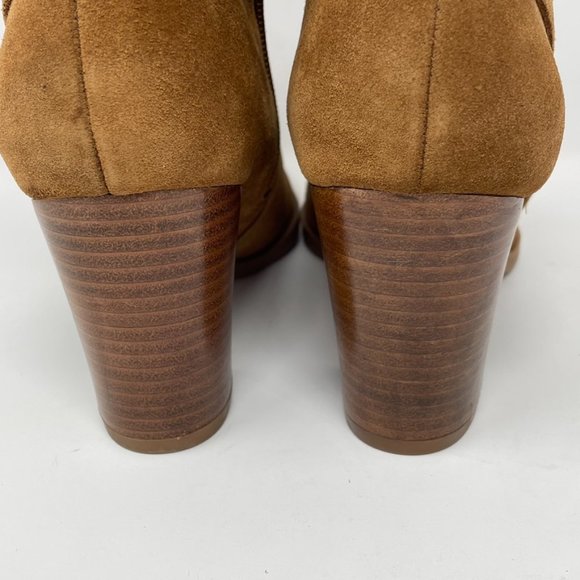 Franco Sarto Womens Suede Leather 'Delancy' Side Zip Heel Bootie Size 8.5 Narrow - Picture 7 of 11